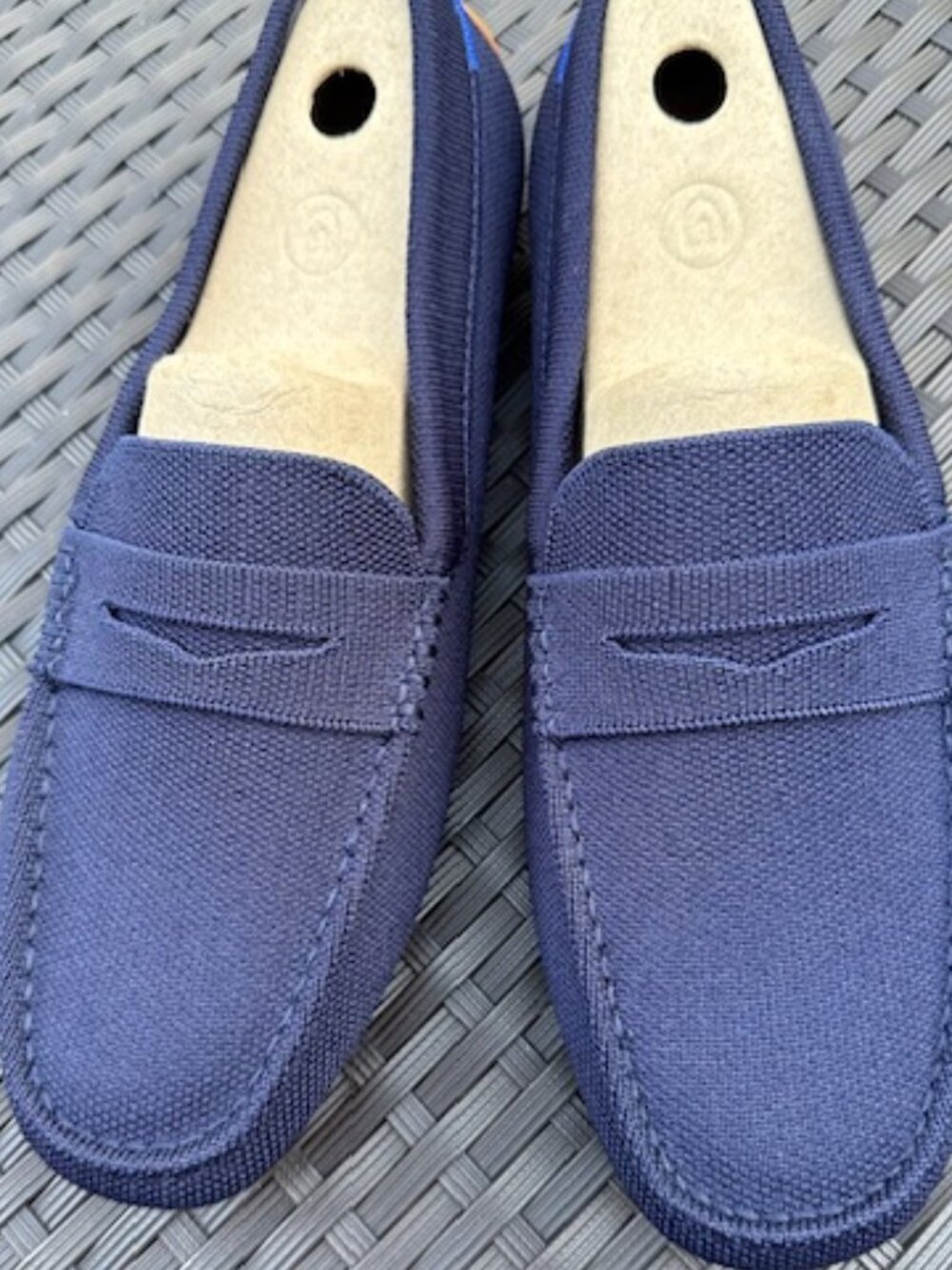New Mens Rothy's The Daily Driver Nautical Navy Blue Sz 10